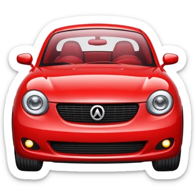 car with headlights on sticker