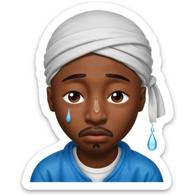 tupac, crying, fat sticker