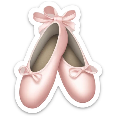 Pale pink ballet shoes sticker