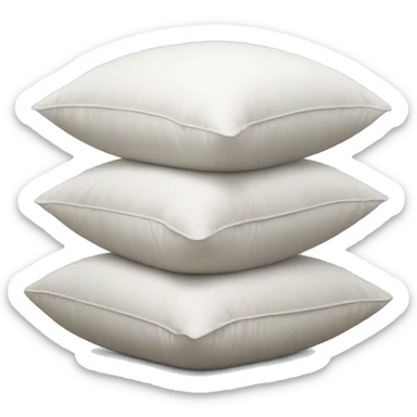 Stack of down pillows sticker