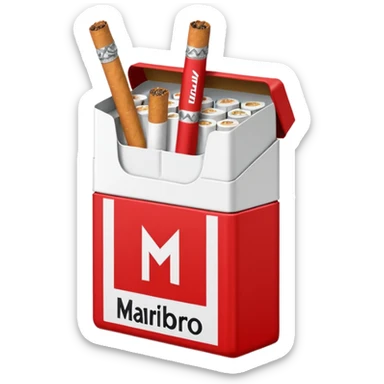malboro cigarettes box  sticker