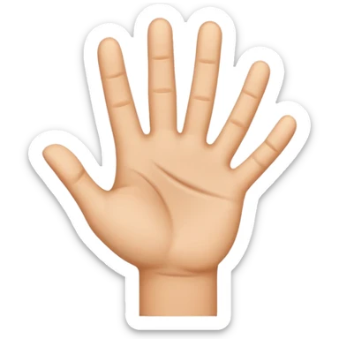 I need the palm down emoji for left hand sticker