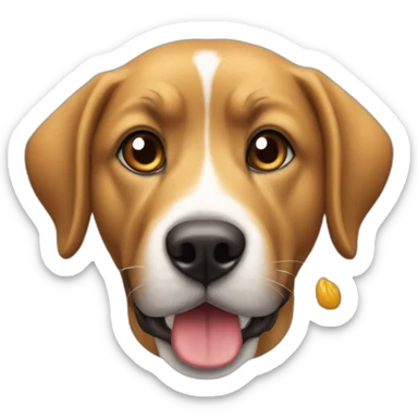 Un chien qui boit du coca sticker