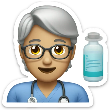 persona adinerada en el hospital sticker