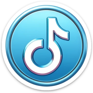 Crea la verificación de tik tok  con un bien de color celeste sticker