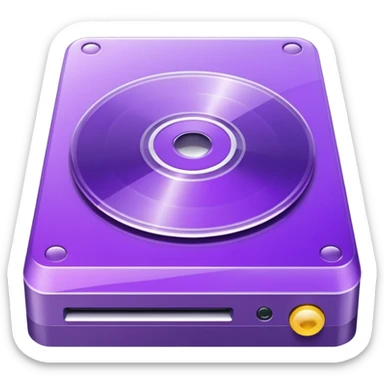 purple dvd drive sticker