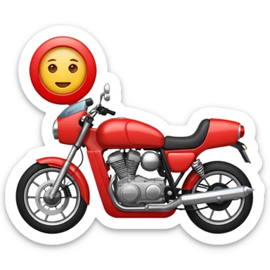 Vreau un emoji cu stop și sa fie împotriva motocicletelor sticker