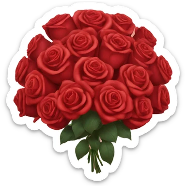 Huge red rose bouquet sticker