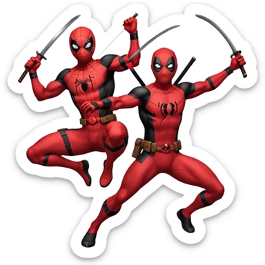 Spider-Man and Deadpool sticker