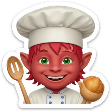happy troll the red chef sticker