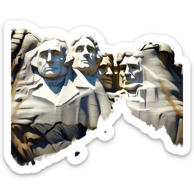 Mount Rushmore as an emoji sticker
