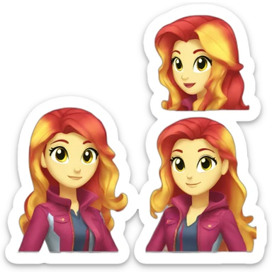 Sunset shimmer equestria girl sticker