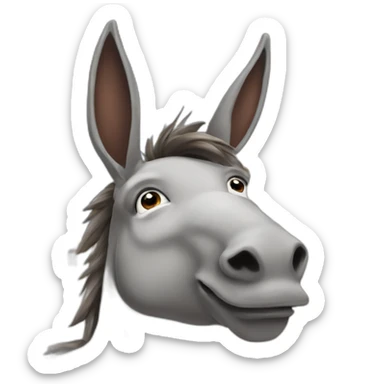 Over sized Donkey head sticking out of a  palace sticker