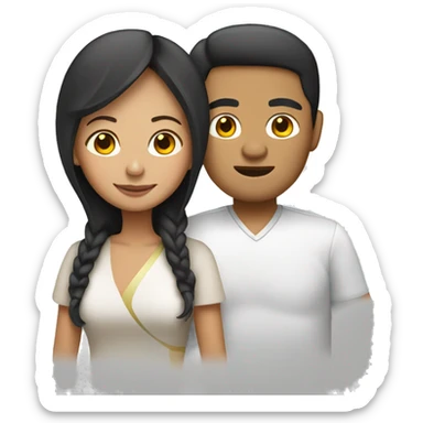 filipina women with mexican man sticker