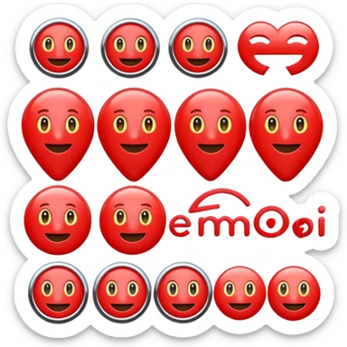 make me an emoji that looks like the E from etsy no background high def sticker