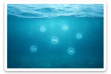 focus sull'acqua a tutto schermo e i micronutrienti contenuti in essa sticker