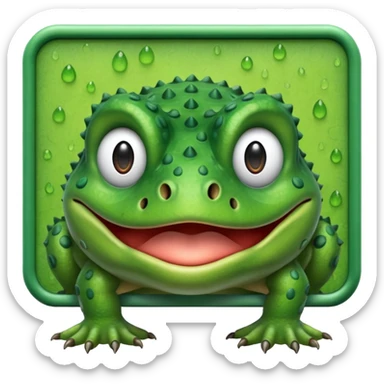 bufo on a billboard sticker