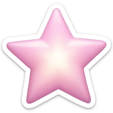 light pink star  sticker