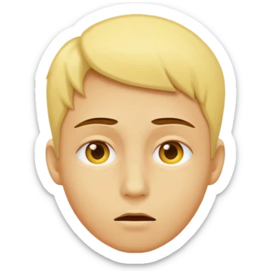 Tête jaune, soupire sticker