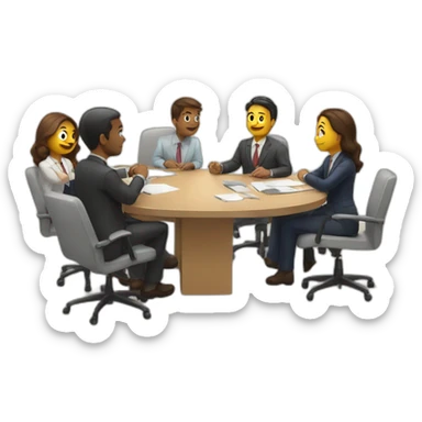 Work meeting sticker