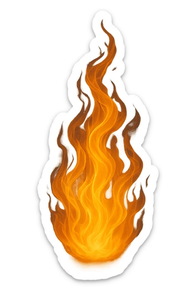 fiamma con metabolismo 3d sticker