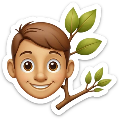 Pinnochio with a branch nose  sticker