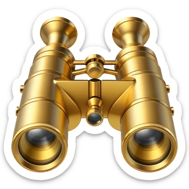  gold binoculars with large lenses sticker