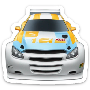 Un coche de Fernando Alonso a toda velocidad sticker