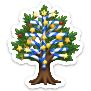 Hanukkah tree sticker