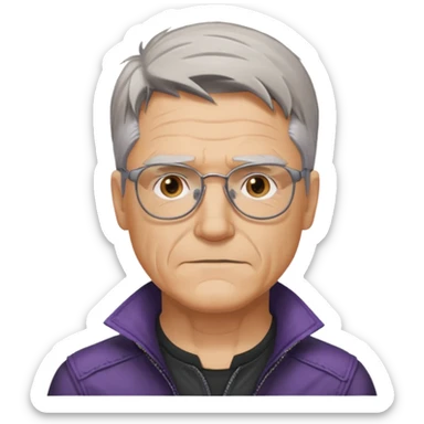 old Hawkeye  Clint Barton with glasses 
 sticker