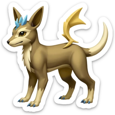 Manectric-Electrike-Lucio-Cubone-Umbreon-Marowak-Draco-Fakémon-hybrid-creature (full body), 4 legs sticker
