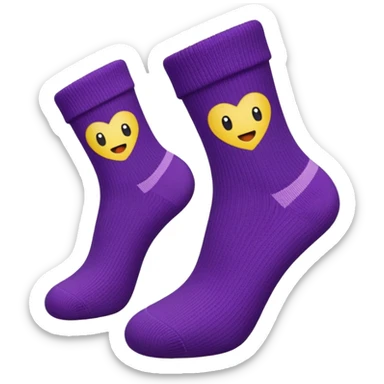 non slip socks purple sticker