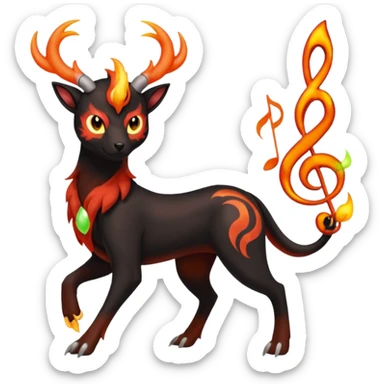 Darkrai-Houndoom-Meloetta-Fakémon-creature-hybrid-fusion, full body sticker