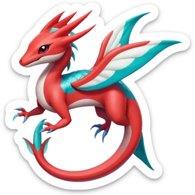 Meloetta-Inteleon-Heliolisk-Heliopotile-Salamence-Salandit-Latias-Fakémon-creature-hybrid sticker
