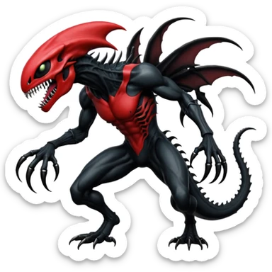  Venom-Yveltal-Darkrai-Xenomorph-hybrid-fantasy-creature (full body) sticker