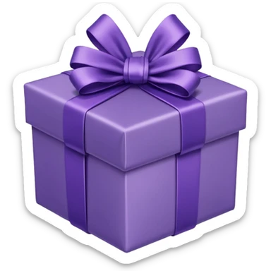 purple noel giftbox sticker