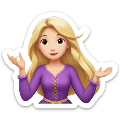 Rapunzel sending to sky lantern sticker