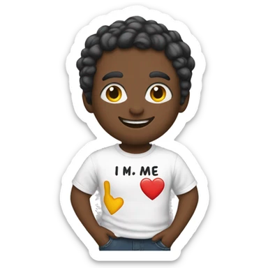 T-shirt with the inscription “I ❤️me ” sticker