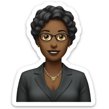 black woman news journalist sticker