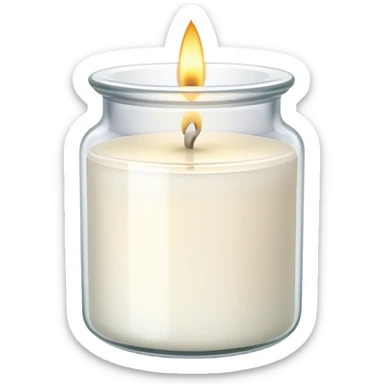   white scented candle in a jar sticker