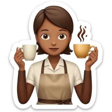 hazme una persona atendiendo una cafeteria universitaria sticker