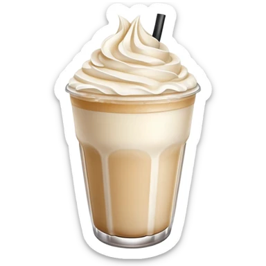 white frappe drink  sticker