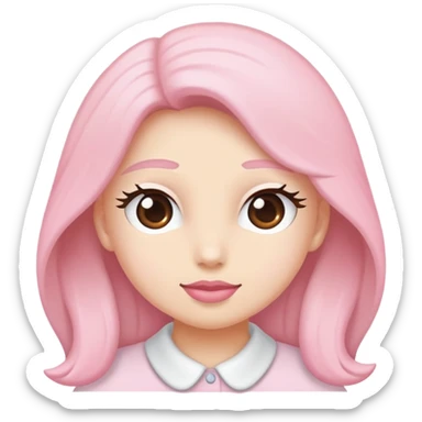 Pembe ve beyaz kalp karışımı sticker