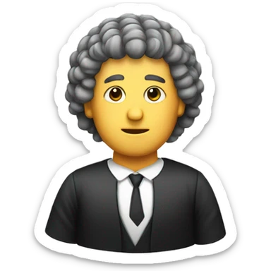 Barrister wig  sticker