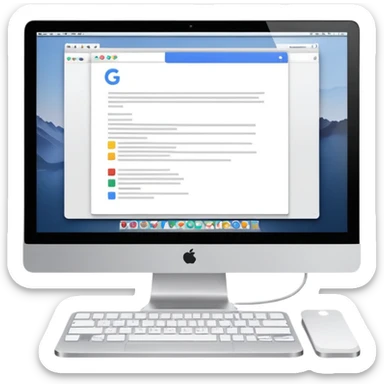 Mac computer with a google doc open on the screen  sticker