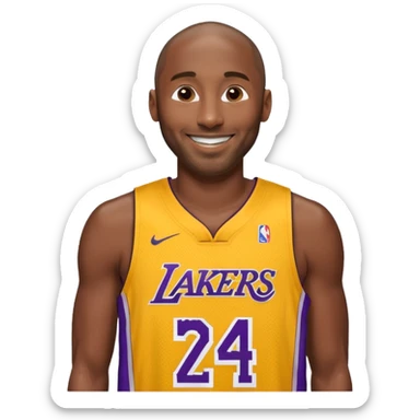 kobe in his lakers jersey number 24 sticker