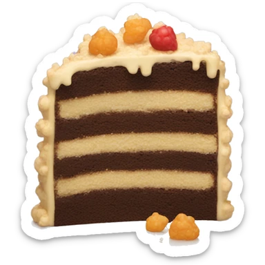 cake with crumbles without fruit sticker