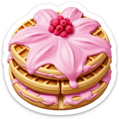 waffle dough is pink sticker
