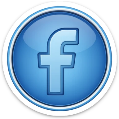 Fb blue badge icon sticker