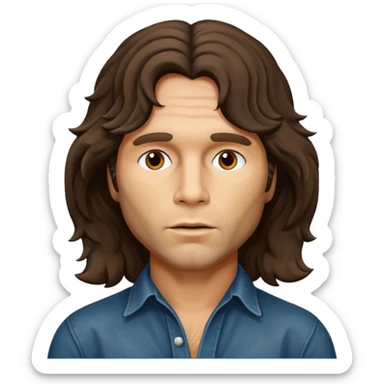 cinematic realistic aged Jim Morrison sticker